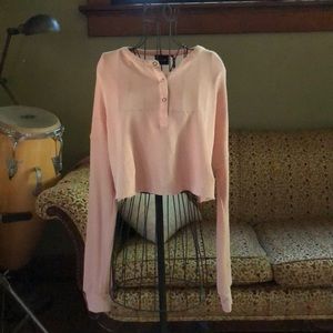 Urban outfitters, pink, cropped shirt